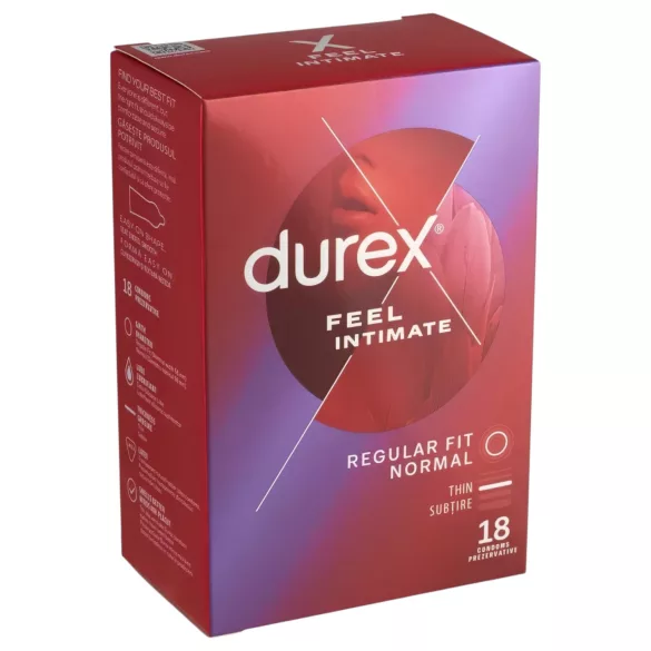 Durex Feel Intimate - prezervative subțiri - 18 bucăți