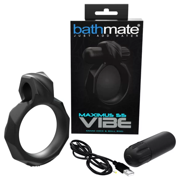 Bathmate Maximus Vibe 55 - inel penian vibrant cu acumulator (negru)