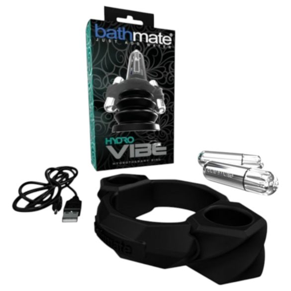 Bathmate Hydro Vibe - inel vibratoriu pentru hidroterapie (negru)