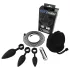 Bathmate Anal Training Plugs Vibe - set de dopuri anale vibratoare pentru antrenament (negru)