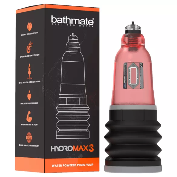 Bathmate Hydromax3 - hidropompă (roșu)
