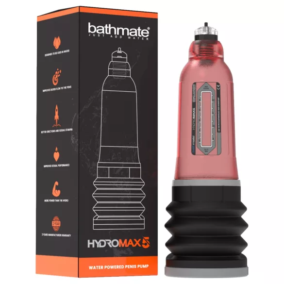 Bathmate Hydromax5 - hidropompă (roșu)