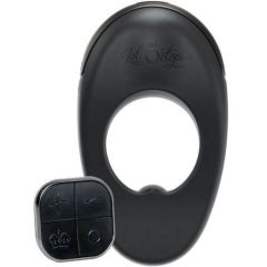   Hot Octopus Atom Plus Lux - inel pentru penis cu vibrații radio reîncărcabil (negru)