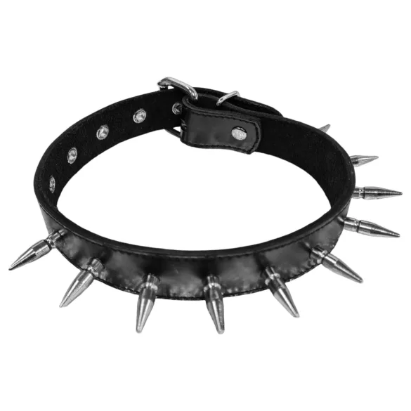 Rouge - zgardă piele naturală cu ținte - negru