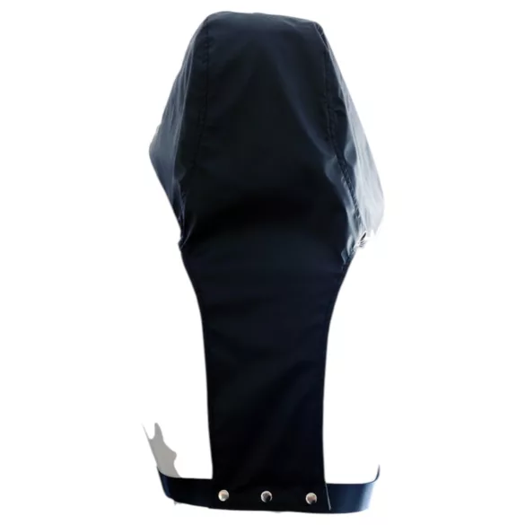 Rouge - ham BDSM cu glugă din piele ecologică premium (negru)