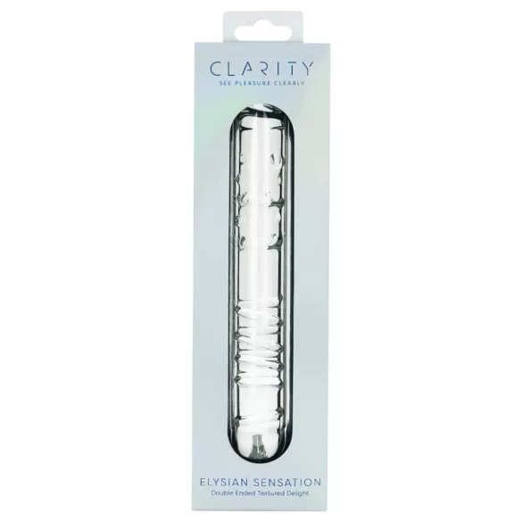 Clarity - dildo din sticlă cu două capete - transparent