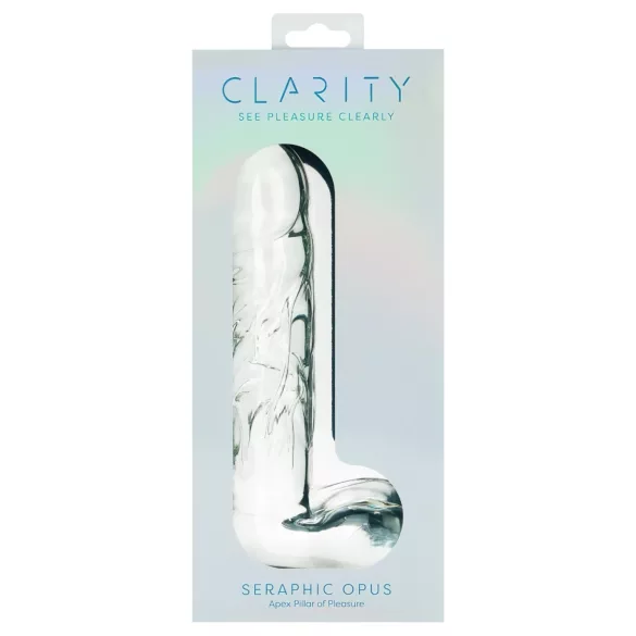 Clarity Seraphic Opus - dildo din sticlă pentru punctul G (transparent)