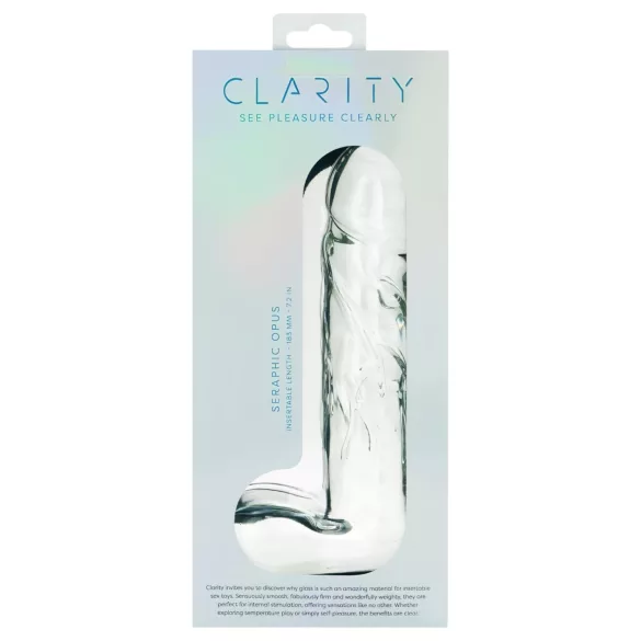 Clarity Seraphic Opus - dildo din sticlă pentru punctul G (transparent)
