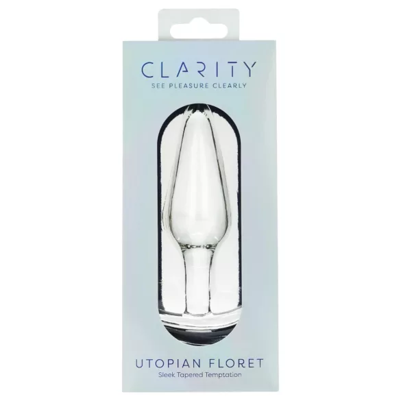 Clarity Utopian Floret - dop anal din sticlă (transparent)
