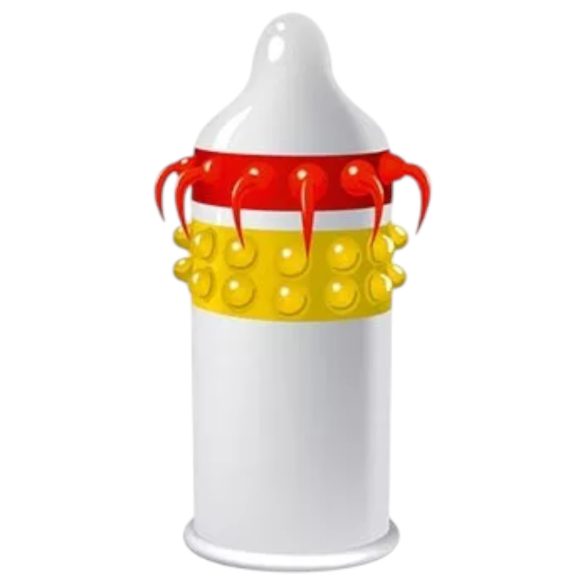 Egzo Lucky Dude - prezervativ cu puncte și tentacule (1buc)