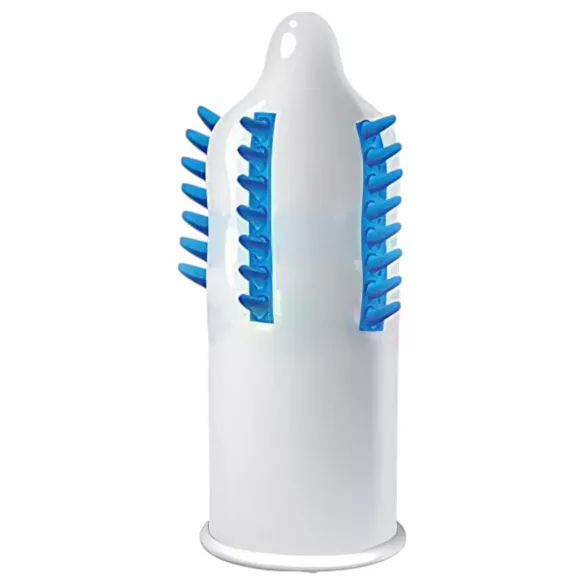 Egzo Tough Cat - prezervativ texturat cu vergeturi și peri - 1 buc