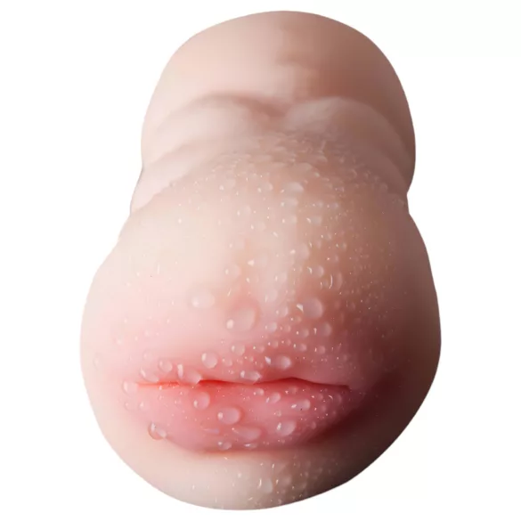 Lonely 2în1 - vagin artificial și gură artificială masturbator (natural)