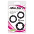 Lonely Stay Hard - set de inele peniene - negru (3 piese)