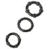 Lonely Stay Hard - set de inele peniene - negru (3 piese)