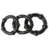 Lonely Stay Hard - set de inele peniene - negru (3 piese)