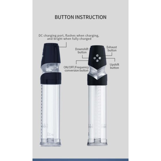 Lonely Voice - pompa de penis automată, cu geamăt (transparent-negru)