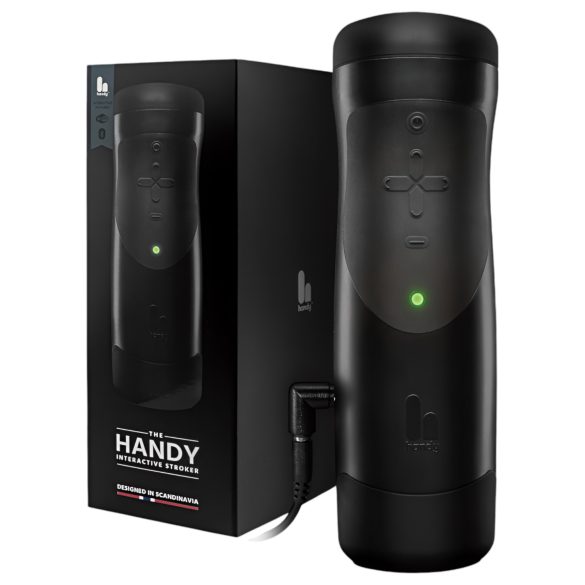 The Handy 1.1 - masturbator inteligent VR pentru bărbați - negru, rețea