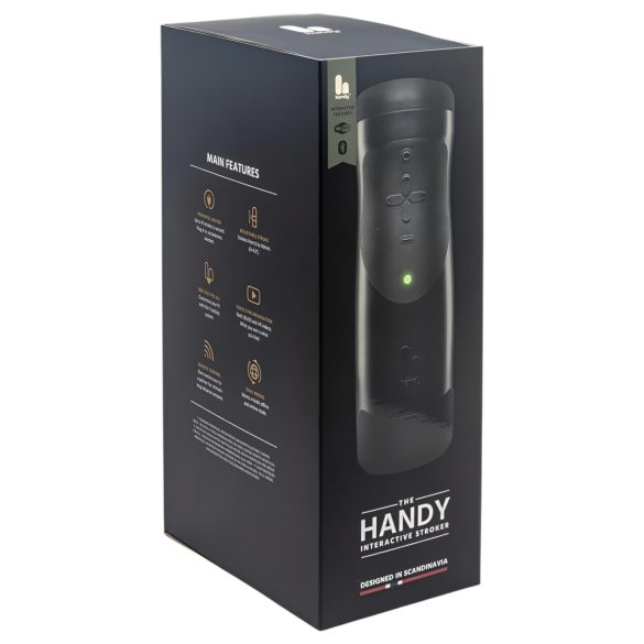 The Handy 1.1 - masturbator inteligent VR pentru bărbați - negru, rețea