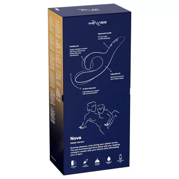 We-Vibe Nova 2 - vibrator flexibil cu braț clitoridian controlat prin aplicație (albastru)