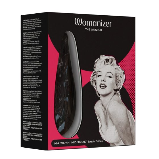 Womanizer Marilyn Monroe - Stimulator clitoridian cu pulsații de aer, reîncărcabil (negru)