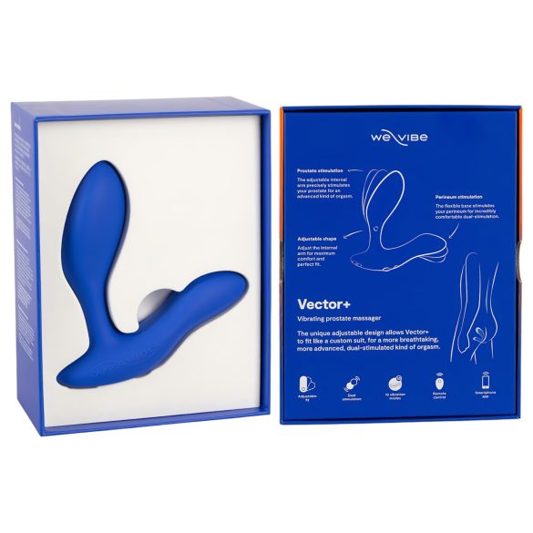 We-Vibe Vector+ - vibrator anal inteligent cu baterie (albastru)