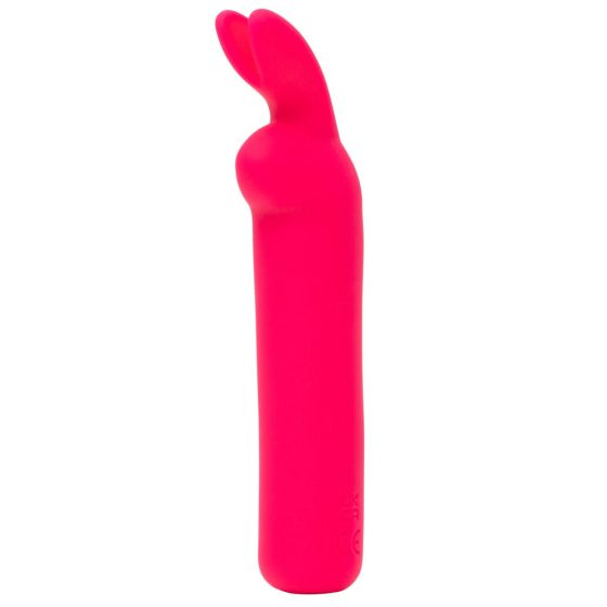 Happyrabbit Bullet - vibrator de baghetă cu baterie, cu urechi de iepure (roz)
