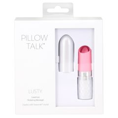   Pillow Talk Lusty - vibrator cu baterie, în formă de ruj, cu limbă (roz)