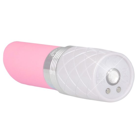 Pillow Talk Lusty - vibrator cu baterie, în formă de ruj, cu limbă (roz)