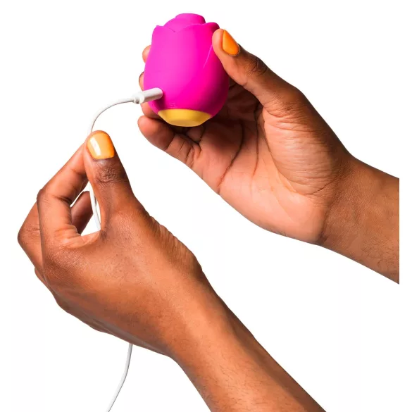 ROMP Rose - vibrator clitoridian cu undă de aer - silicon roz