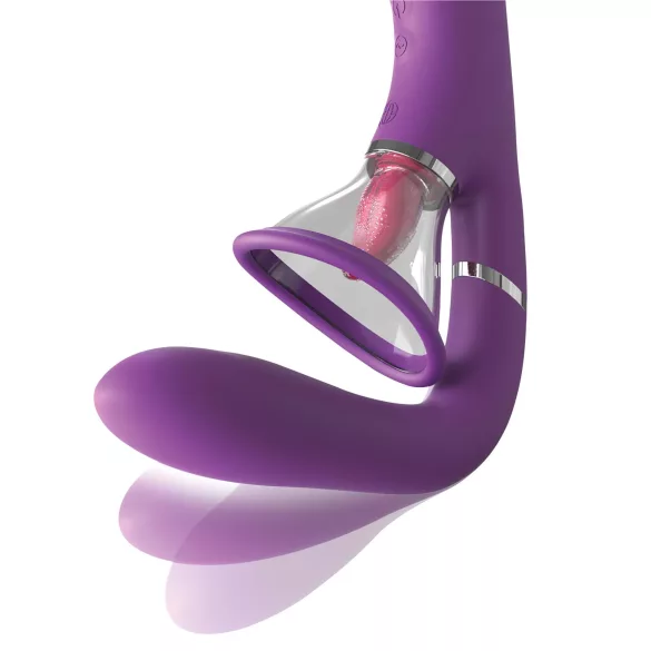 Fantasy For Her - Vibrator dublu G-spot și clitoris cu 4 motoare - mov