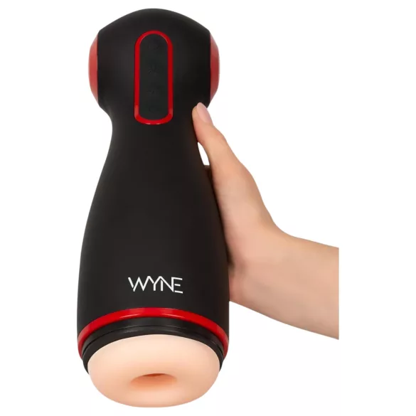 WYNE 06 - masturbator electric cu vibrații și aspirație - negru