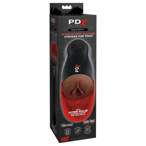 PDX Elite Fuck-O-Matic 2 - masturbator cu vibrație și succiune, acumulator inclus