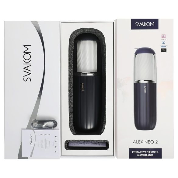 Svakom Alex Neo 2 - masturbator automat inteligent cu mișcare sus-jos - albastru
