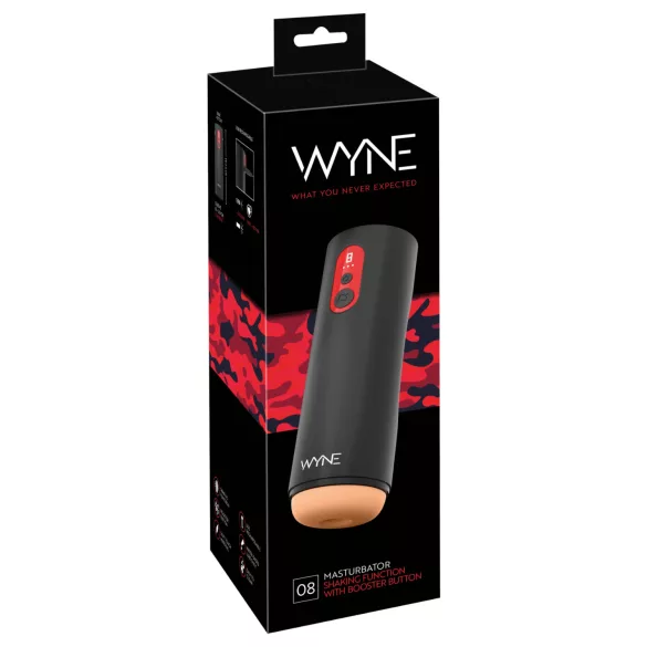 WYNE 08 masturbator cu mișcare pulsantă în sus și în jos, cu afișaj LED