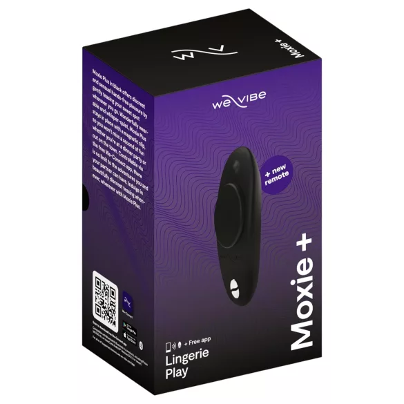 We-Vibe Moxie+ - vibrator clitoridian purtabil cu aplicație și telecomandă (negru)