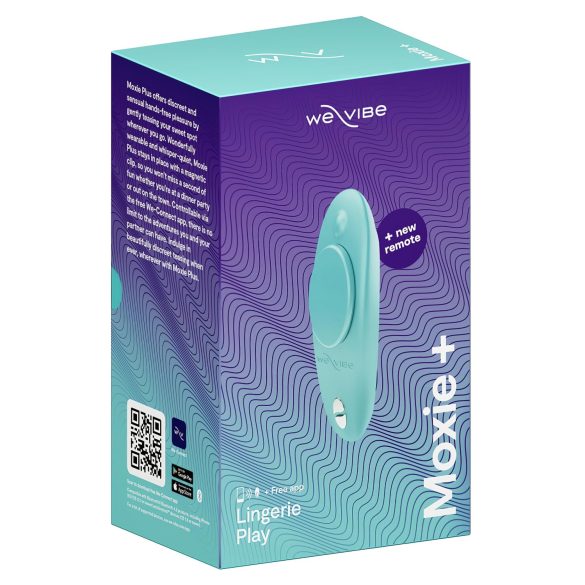 We-Vibe Moxie+ - vibrator clitoridian inteligent cu telecomandă (turcoaz)