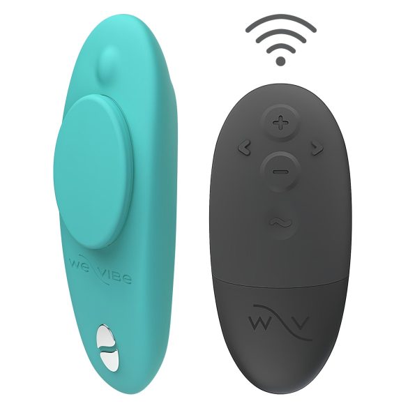 We-Vibe Moxie+ - vibrator clitoridian inteligent cu telecomandă (turcoaz)