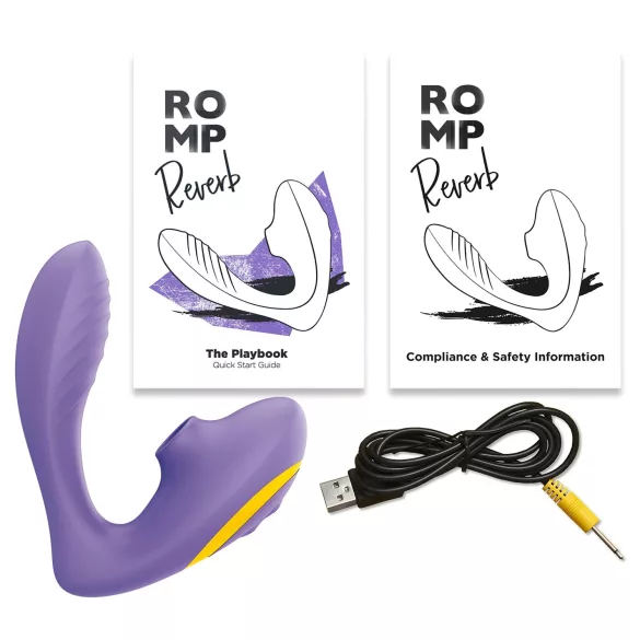 ROMP Reverb - vibrator 2în1 cu undă de aer pentru punctul G (mov)