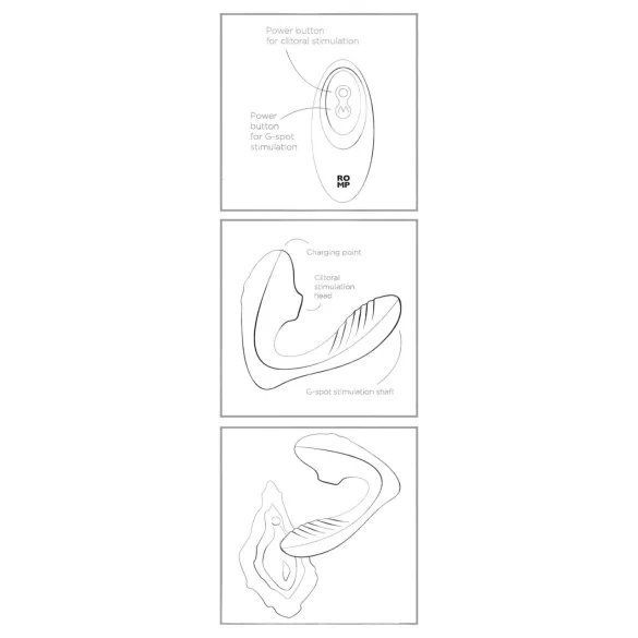 ROMP Reverb - vibrator 2în1 cu undă de aer pentru punctul G (mov)