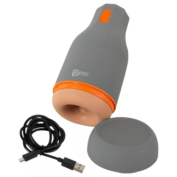 Rebel - masturbator impermeabil, natural-gri
