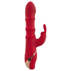 You2Toys Rabbit - vibrator cu inel mobil - silicon roșu