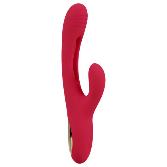 Smile - vibrator cu braț și limbă pentru clitoris (roșu)