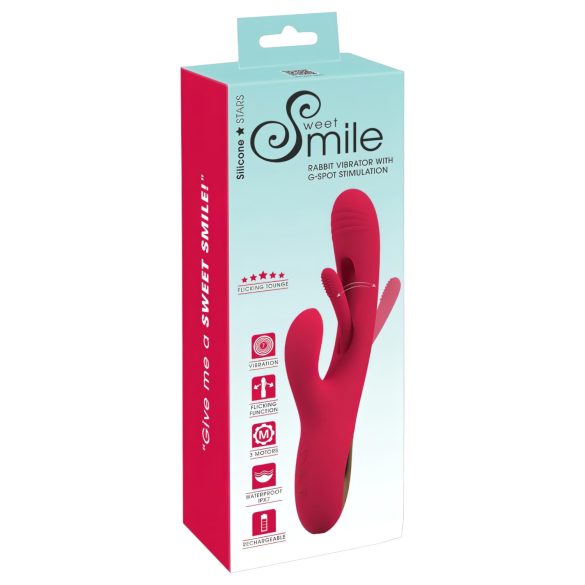 Smile - vibrator cu limbă pentru clitoris - roșu