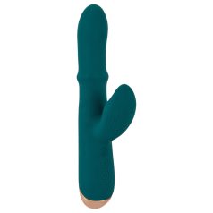   You2Toys - Vibrator tip iepuraș cu inel - rezistent - turcoaz