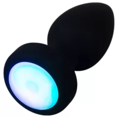 ANOS - dop anal luminos cu vibrații (negru)