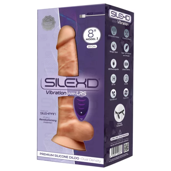 Silexd 8 - vibrator pentru testicule cu telecomandă - culoare naturală