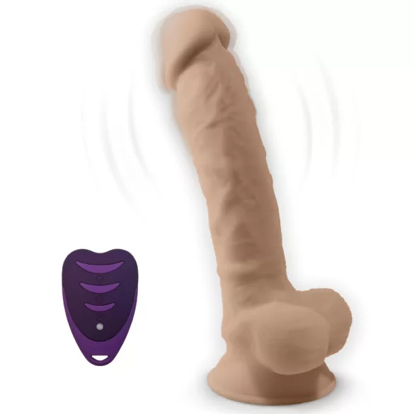 Silexd 8 - vibrator pentru testicule cu telecomandă - culoare naturală