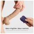 Silexd 8 - vibrator pentru testicule cu telecomandă - culoare naturală