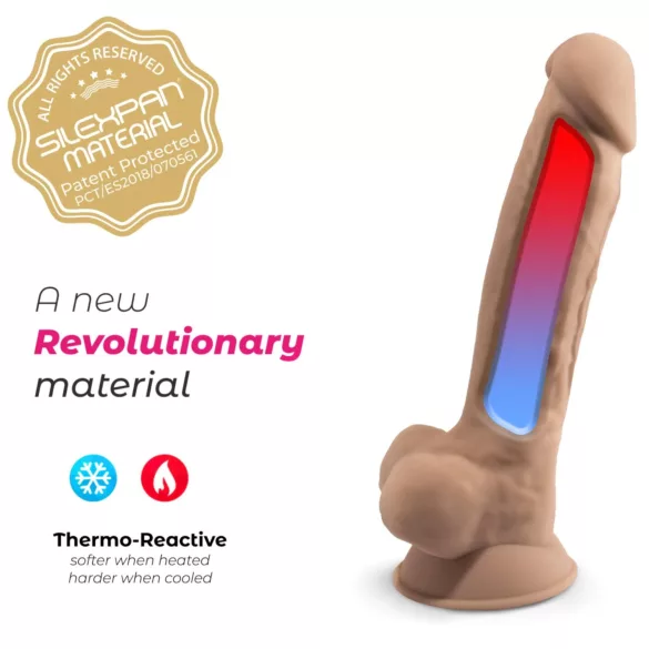 Silexd 8 - vibrator pentru testicule cu telecomandă - culoare naturală