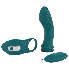   Couples Choice - vibrator 3 în 1 pentru cupluri - multifuncțional turcoaz